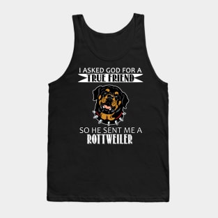 Rottweiler T-shirt - Rottweiler True Friend Tank Top